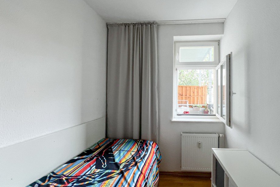 Schlafzimmer zum Innenhof Etagenwohnung Erfurt / Altstadt