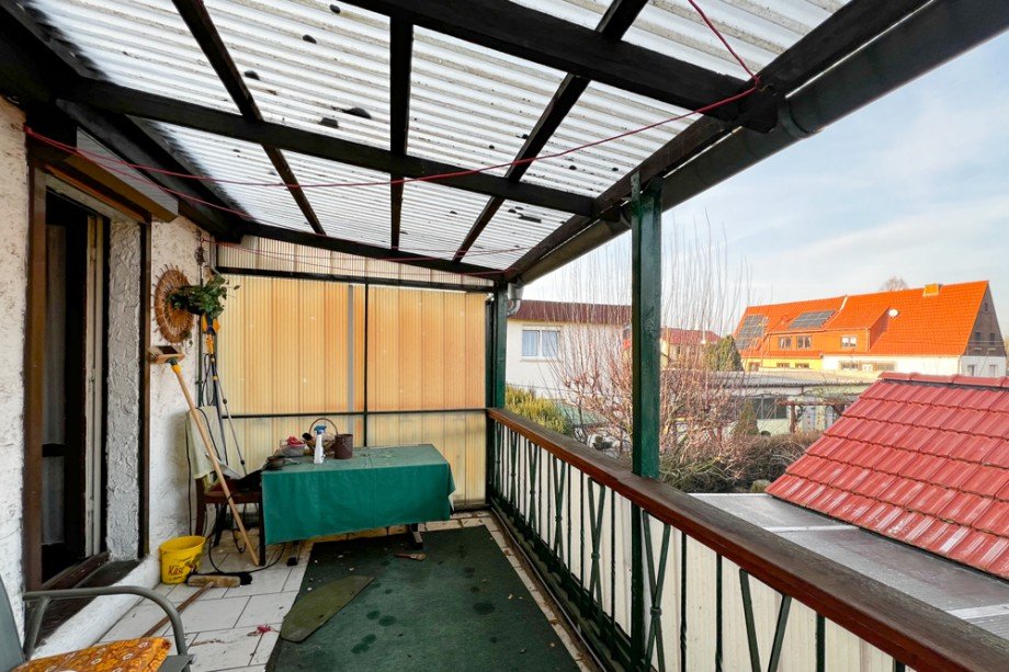 �berdachter Balkon Doppelhaush�lfte Unstrut- Hainich /Gro�engottern
