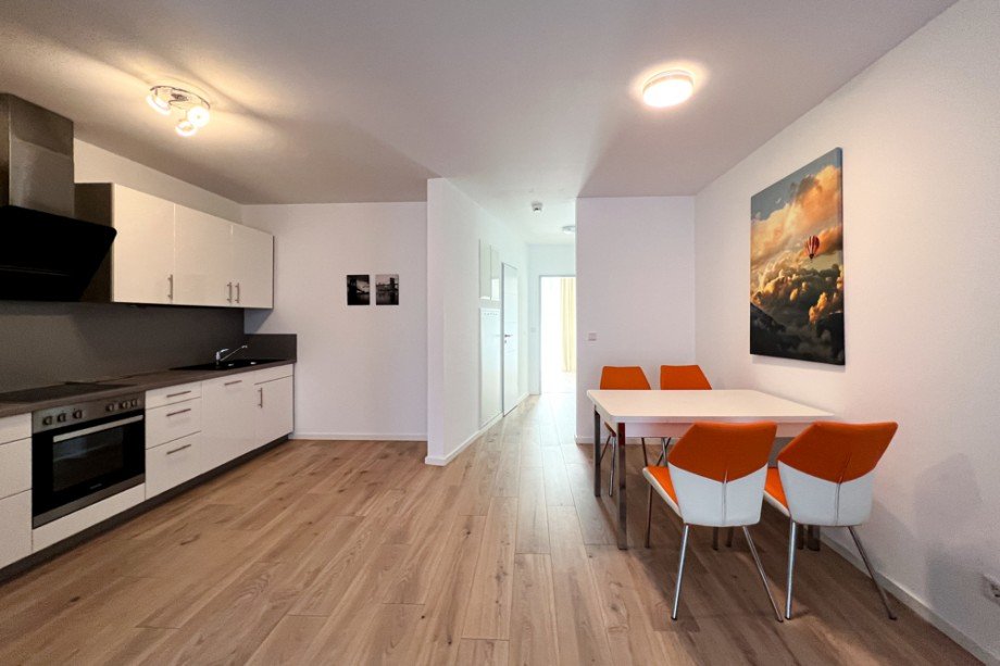 Wohnbereich mit K�che Erdgeschosswohnung Erfurt