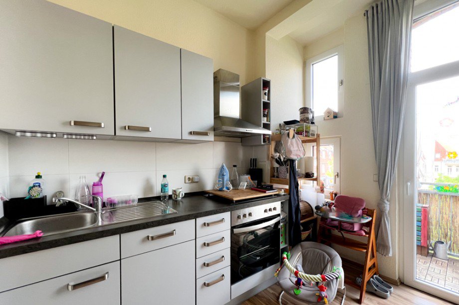 K�che mit Einbauk�che Etagenwohnung Erfurt
