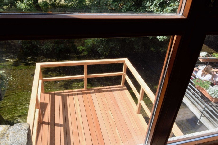 Blick auf Ihren Bootssteg an der Gera Maisonettewohnung Erfurt