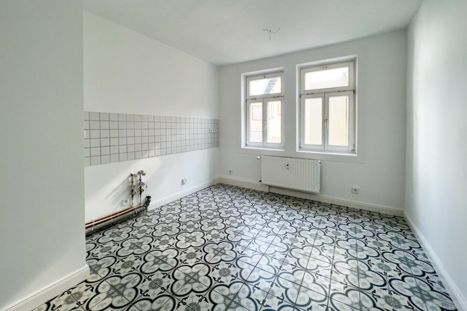 K�che mit Fliesenboden Etagenwohnung Arnstadt / Altstadt