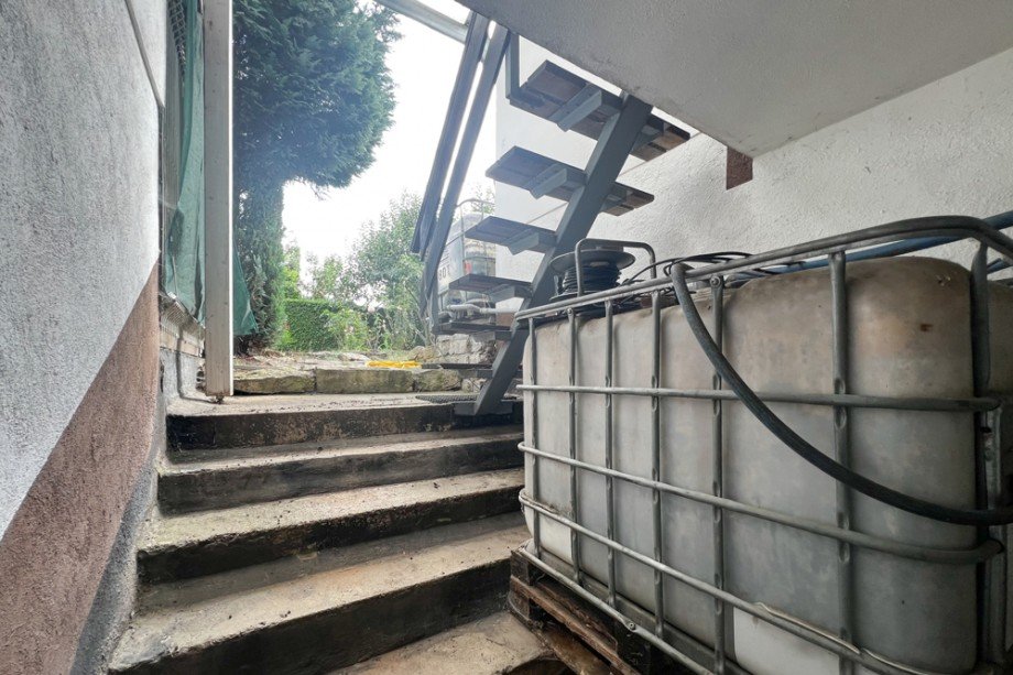 Kelleraufgang in Garten Einfamilienhaus Erfurt / Niedernissa