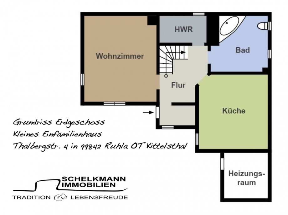 Grundriss Erdgeschoss Einfamilienhaus Ruhla