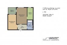 Grundriss Gepflegte Zweiraumwohnung mit Balkon & Garage in Erfurt Niedernissa