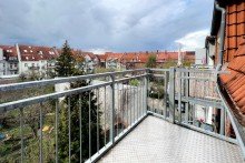 Balkon mit Blick ins Gr�ne Familienfreundliche Maisonettewohnung mit Balkon & EBK in der Kr�mpfervorstadt