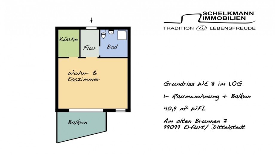 Grundriss A8 Etagenwohnung Erfurt