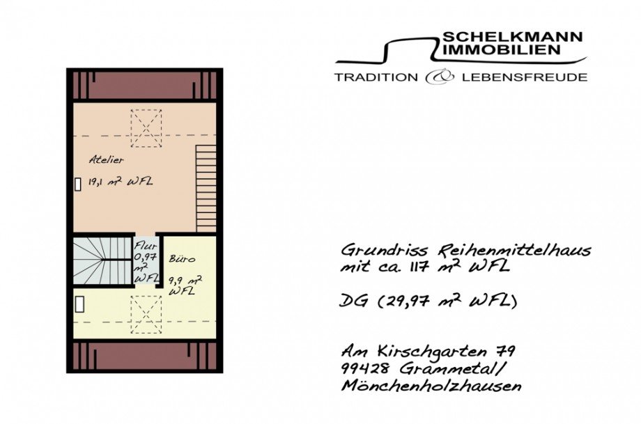 Grundriss DG Reihenmittelhaus Grammetal