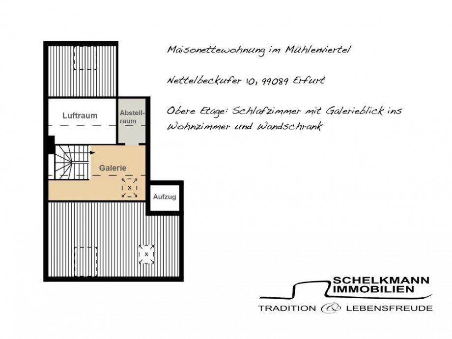 Grundriss oben Nettelbeckufer 10 Dachgeschosswohnung Erfurt