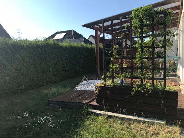 Pergola im Garten Einfamilienhaus Erfurt