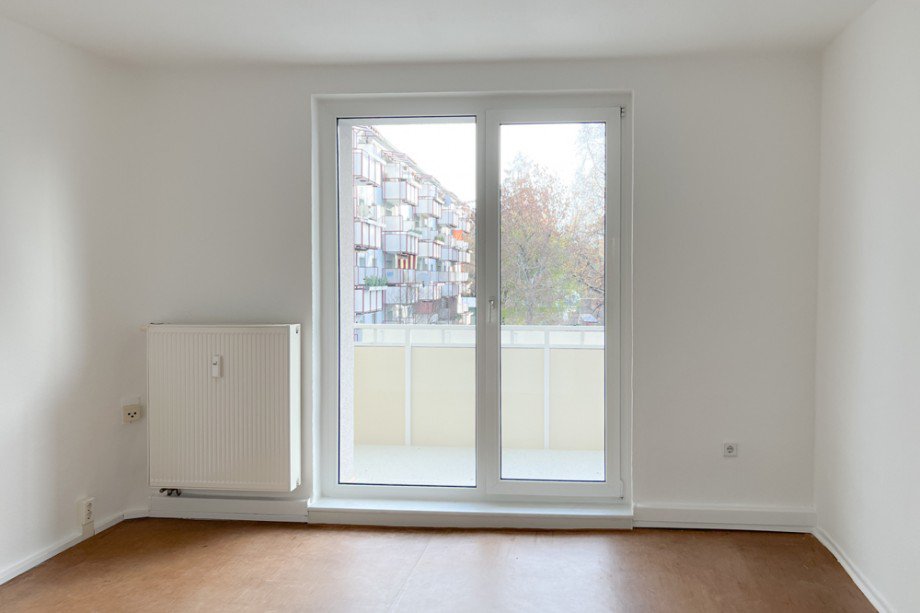 Balkon am Wohnzimmer Etagenwohnung Erfurt