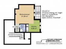 Grundriss Einraumwohnung mit Loggia Moderne 1Raumwohnung mit Loggia, Pantryk�che & Stellplatz