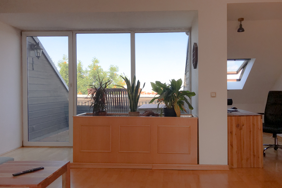 Loggia am Wohnzimmer Maisonettewohnung Erfurt / Andreasvorstadt