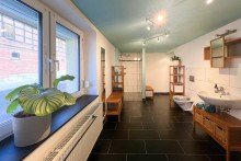 Tageslichtbad mit Dusche und Badewanne Liebevoll saniertes Bauernhaus mit Hinterhaus & Garten in Erfurt/ Bindersleben