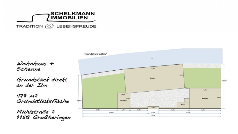 Flurkarte Grundst�ck Gro�heringen Bauernhaus Gro�heringen