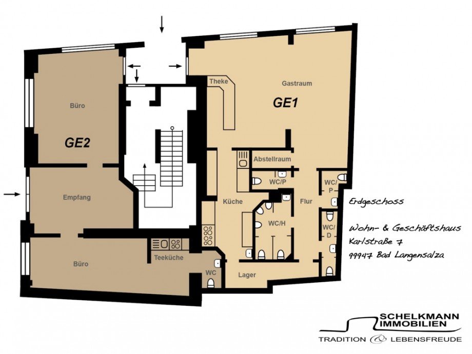 Grundriss EG Karlstr.7 BadLangensalza Haus Bad Langensalza