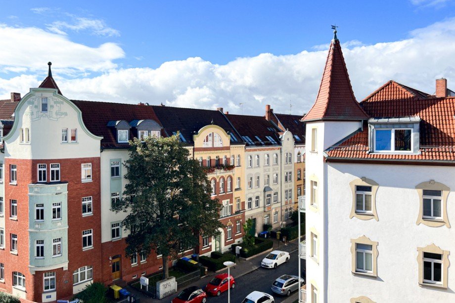 Blick aus der K�che Maisonettewohnung Erfurt