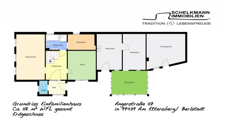 Grundriss EG Einfamilienhaus Am Ettersberg / Berlstedt