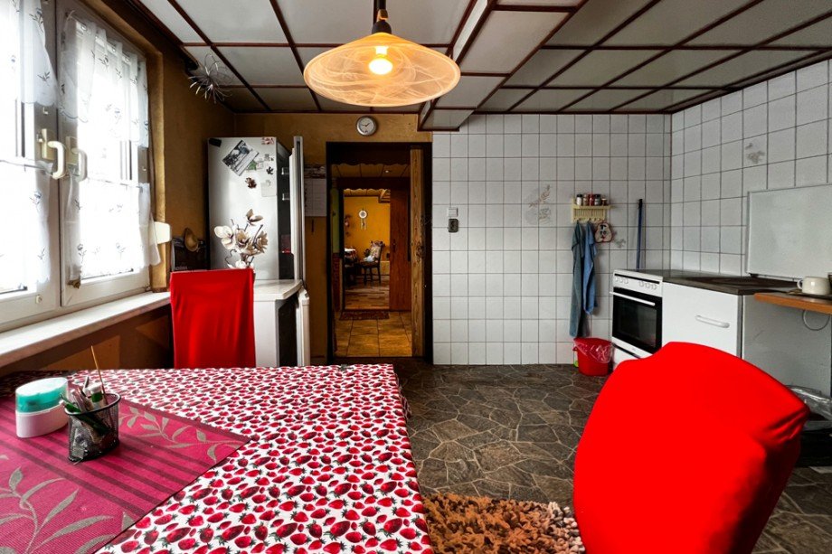 Blick von der K�che in das Wohnzimmer Einfamilienhaus Erfurt