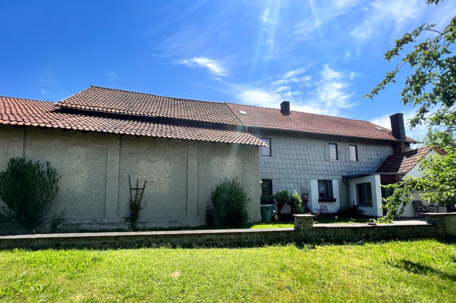 Gartenansicht des Hauses vor dem Zaunbau Haus Saalfeld/Saale / Remsch�tz