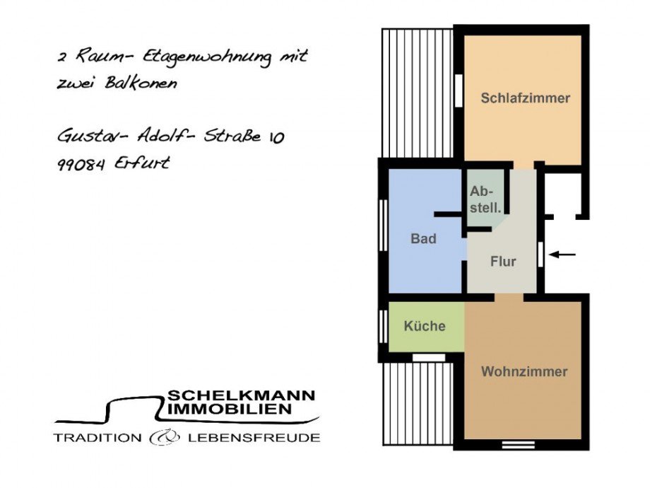 Grundriss Gustav-Adolf-Str. 10 Etagenwohnung Erfurt