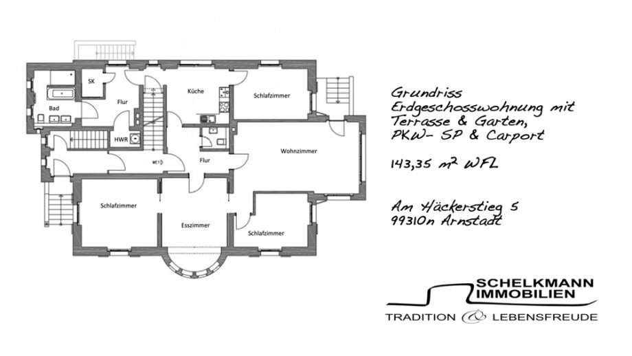 Grundriss Erdgeschosswohnung Erdgeschosswohnung Arnstadt