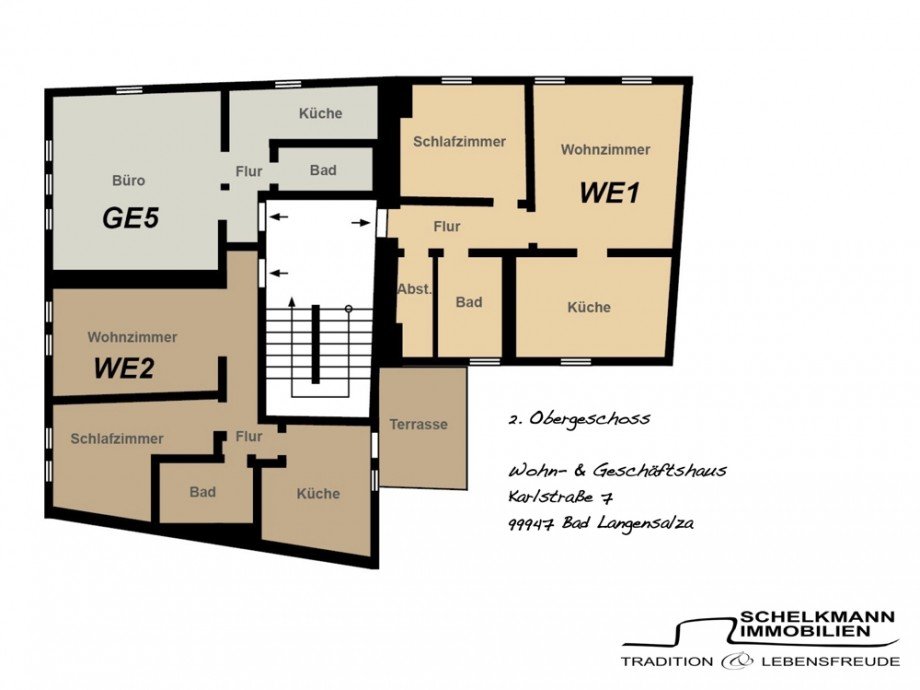 Grundriss 2.OG Karlstr.7 BadLangensalza Haus Bad Langensalza