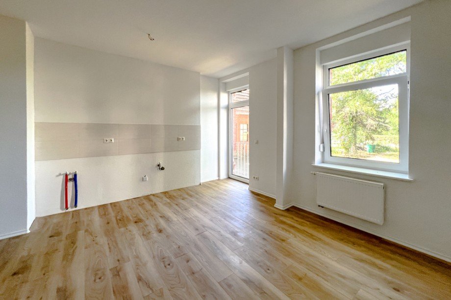 Wohnzimmer mit offener K�che Erdgeschosswohnung Erfurt / Daberstedt