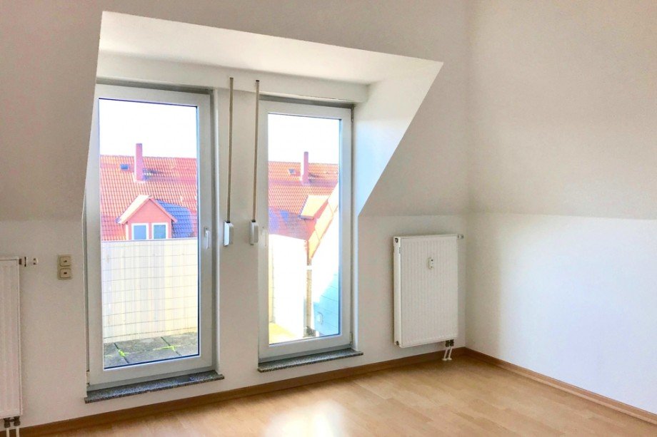 Balkon am Wohnzimmer Etagenwohnung Erfurt