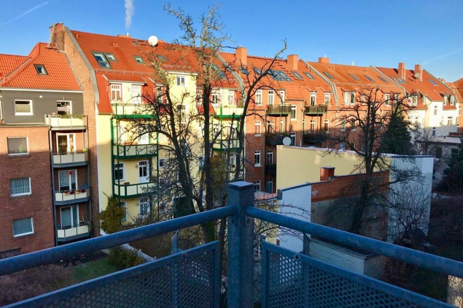 Blick vom Balkon Maisonettewohnung Erfurt
