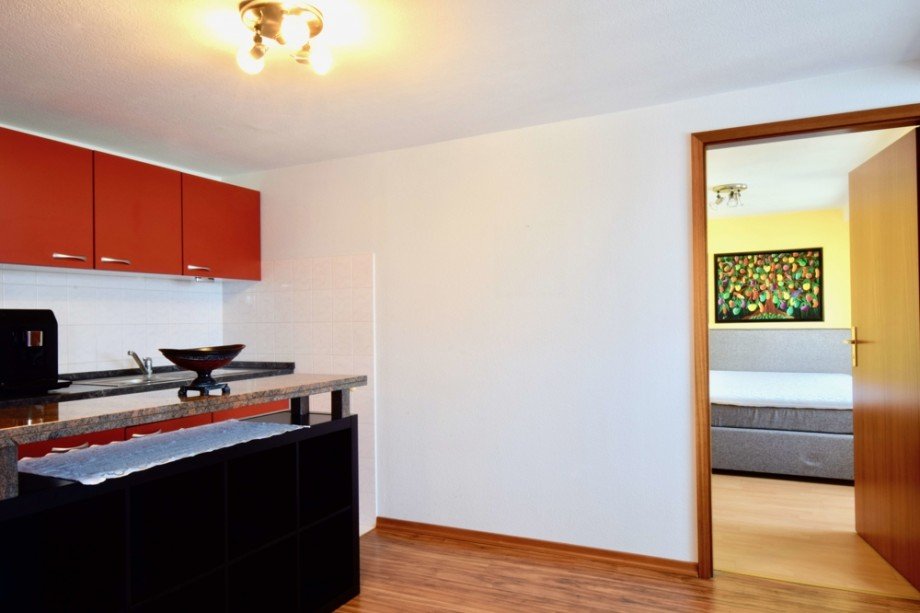 Blick vom Wohn- Essbereisch ins Schlafzimmer Dachgeschosswohnung Erfurt / Andreasvorstadt