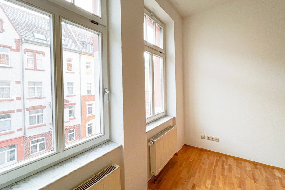 Blick aus dem Schlafzimmer Etagenwohnung Erfurt