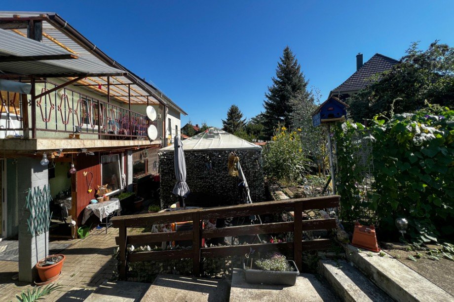 Garten hinter dem Haus Einfamilienhaus Erfurt