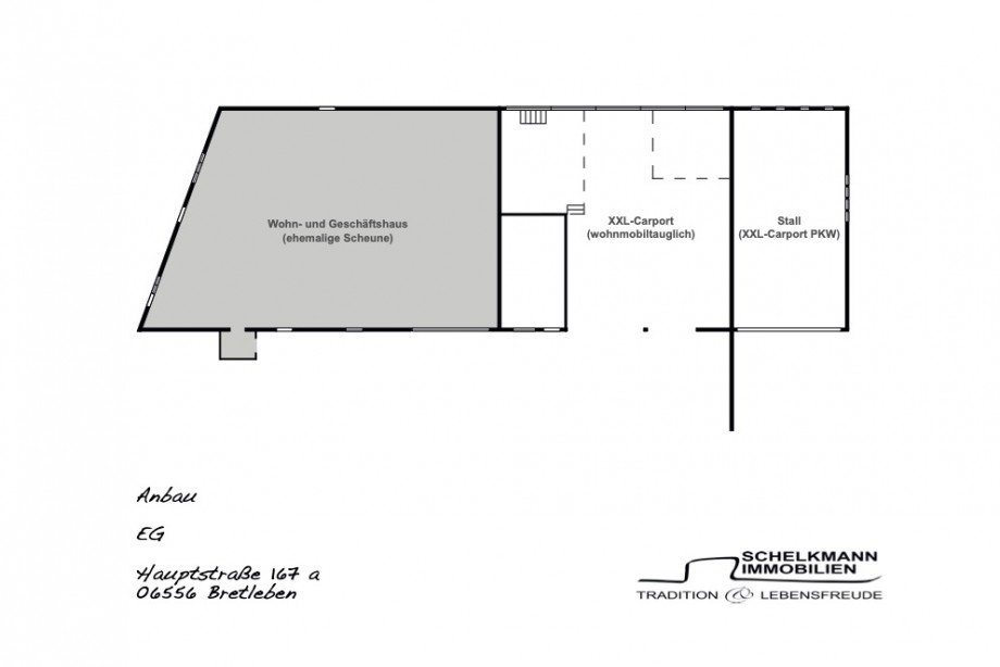 Vermarktungsgrundriss_Carports Mehrfamilienhaus Bretleben