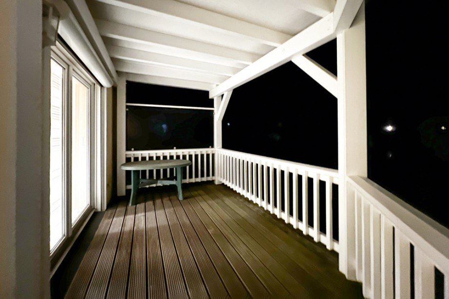 XXL- Balkon auch sch�n bei Nacht Erdgeschosswohnung Nesse- Apfelst�dt / Kornhochheim