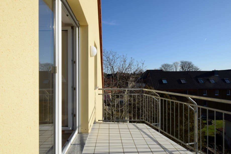 Balkon am Wohnzimmer Dachgeschosswohnung Erfurt
