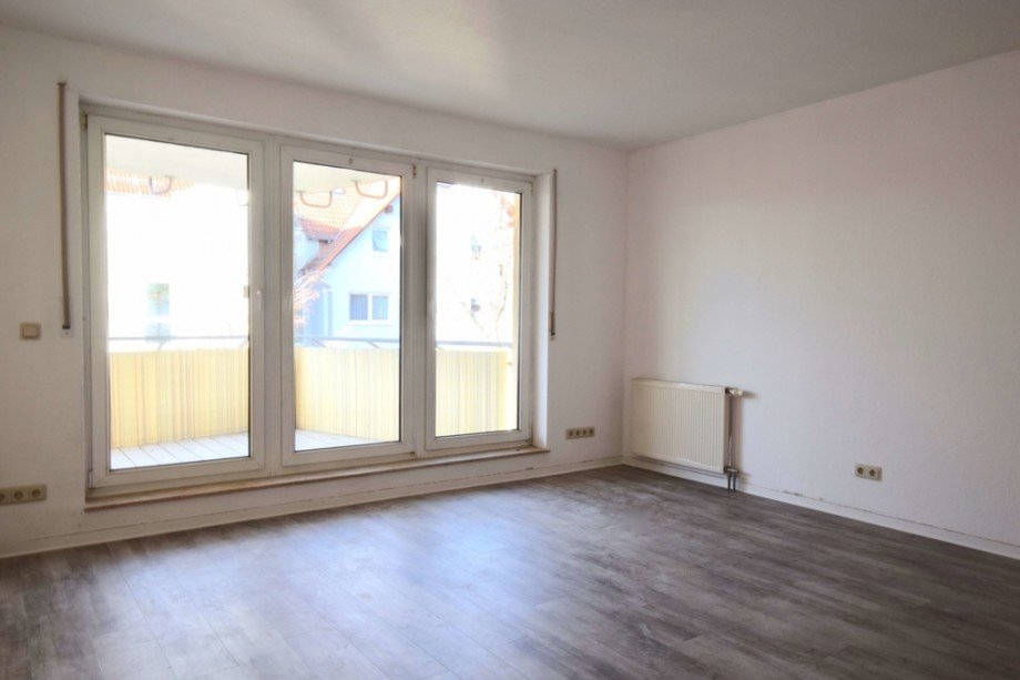 Blick auf den Balkon Etagenwohnung Erfurt