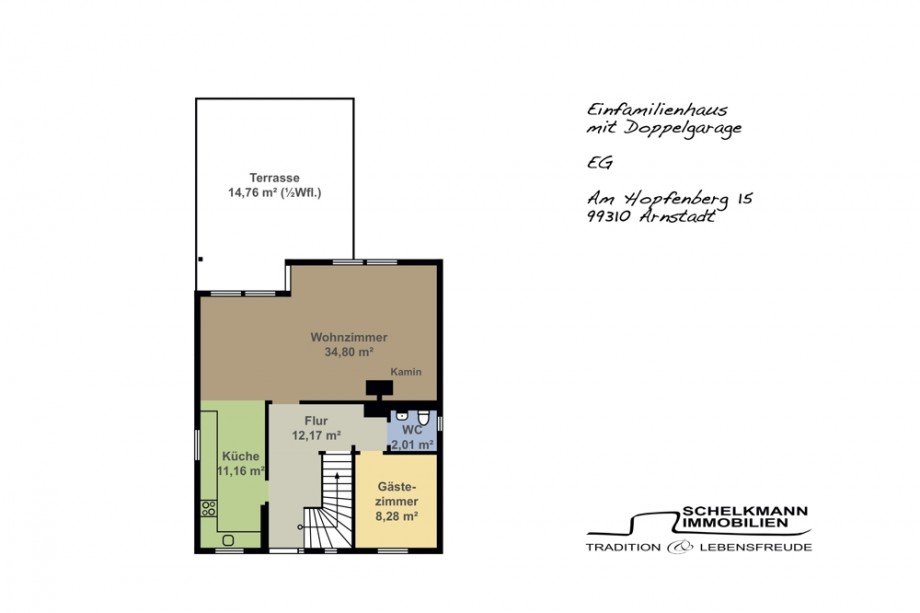 Grundriss_EG Einfamilienhaus Arnstadt/ Marlishausen