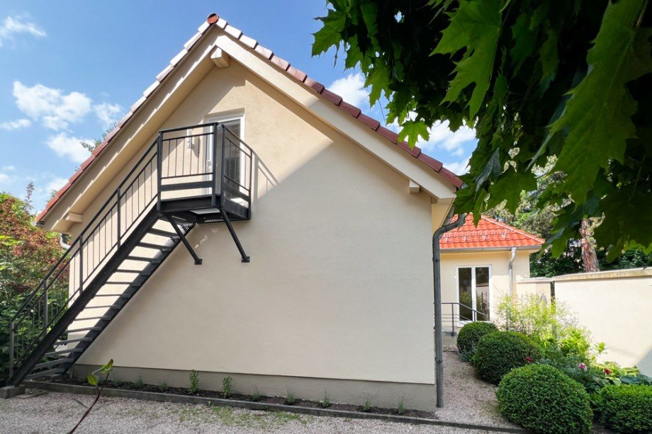 Giebelansicht Erdgeschosswohnung Arnstadt