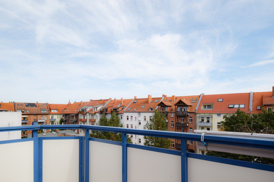 Blick vom Balkon Dachgeschosswohnung Erfurt