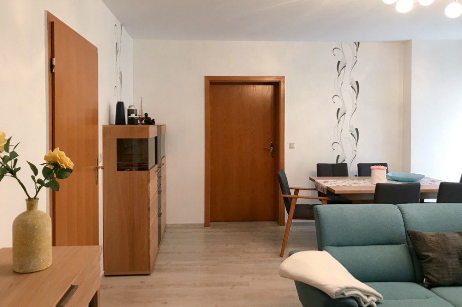 Stilvolles Wohnzimmer Erdgeschosswohnung Herbsleben
