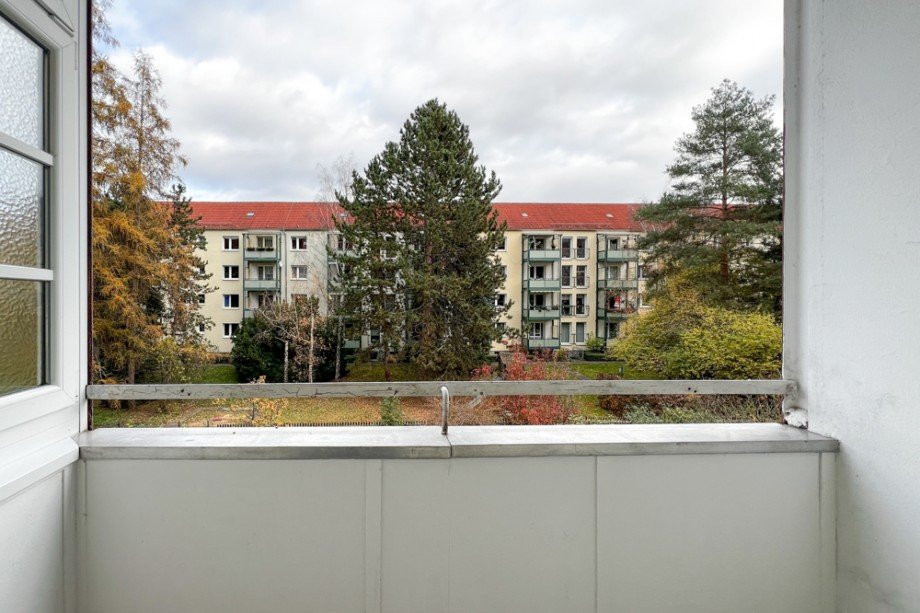 Balkon mit Blick ins Gr�ne Etagenwohnung Erfurt / Kr�mpfervorstadt