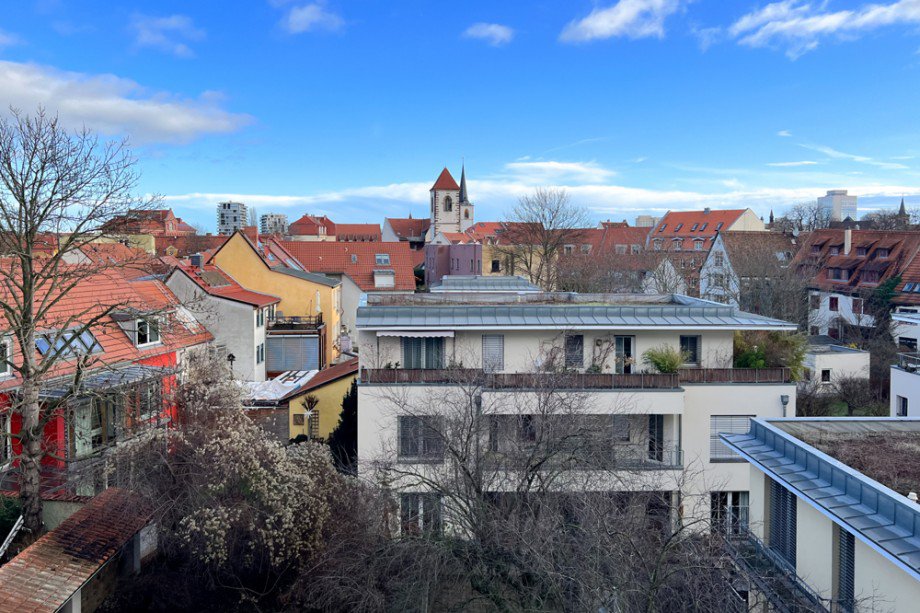 Blick aus dem Schlafzimmerfenster Etagenwohnung Erfurt