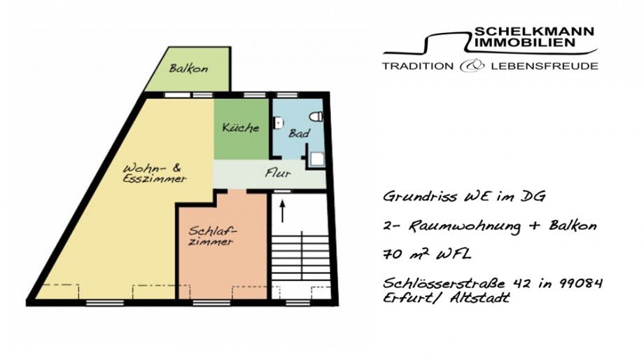 Grundriss DG Dachgeschosswohnung Erfurt