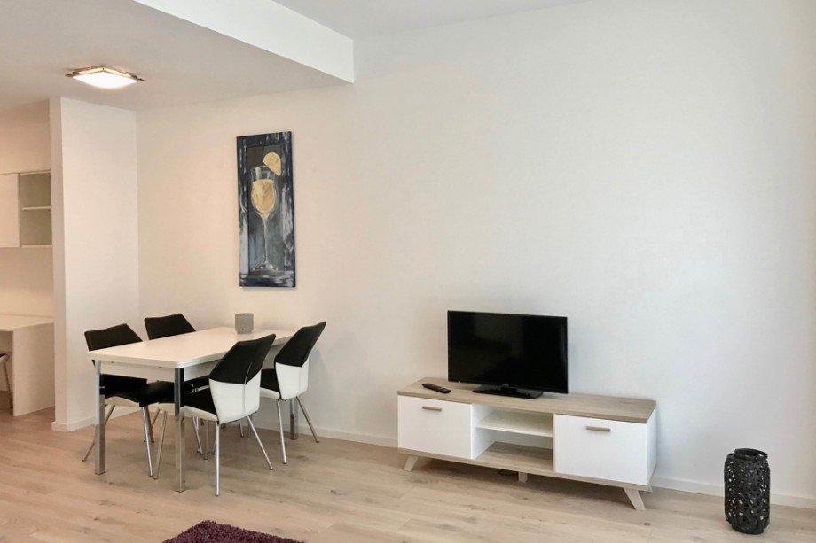 Stilvoll eingerichtetes Wohnzimmer Erdgeschosswohnung Erfurt