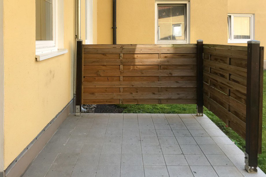 Terrasse mit Sichtschutz Erdgeschosswohnung Herbsleben