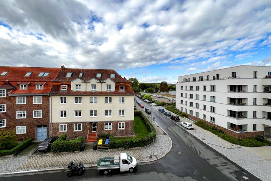 Blick aus dem Wohnzimmer Dachgeschosswohnung Erfurt / Altstadt