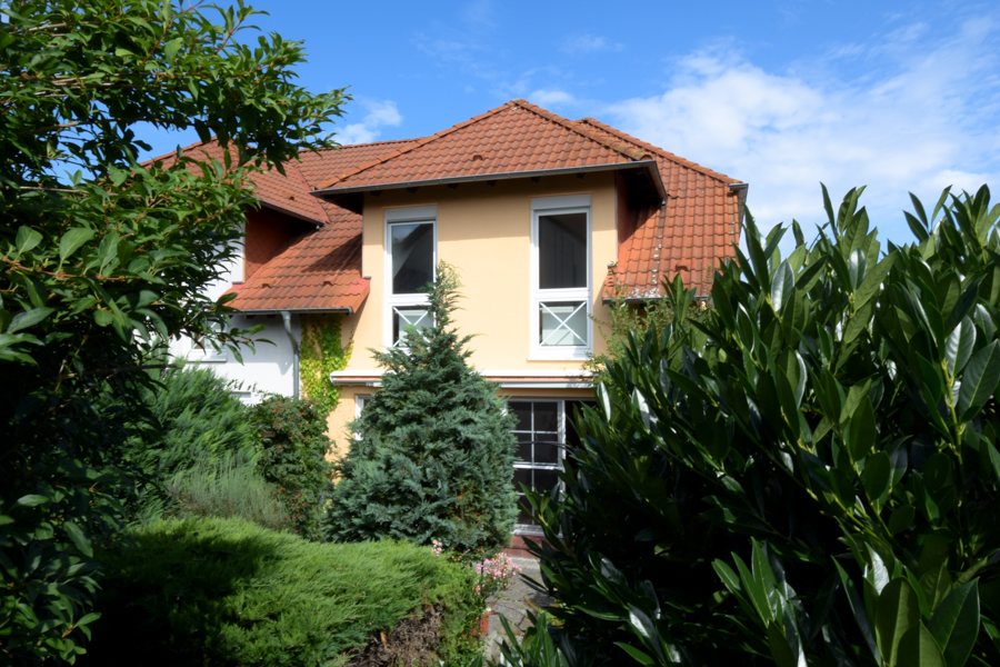 Kleiner Garten hinter dem Haus Doppelhaush�lfte Erfurt/ Salomonsborn