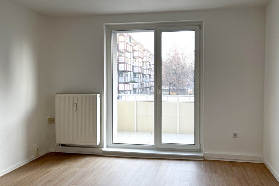 Terrassent�r im Wohnzimmer Etagenwohnung Erfurt
