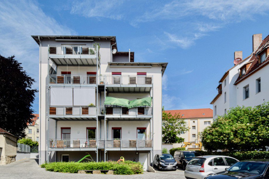 Hofansicht des Hauses Etagenwohnung Erfurt